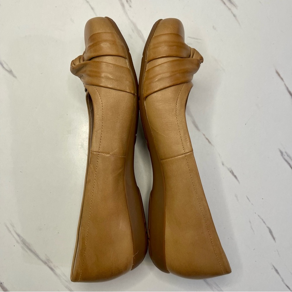 Abeo Terrie BIO System Tan Leather Knotted Flats Shoes Arch Support Size 7.5 - Picture 6 of 8